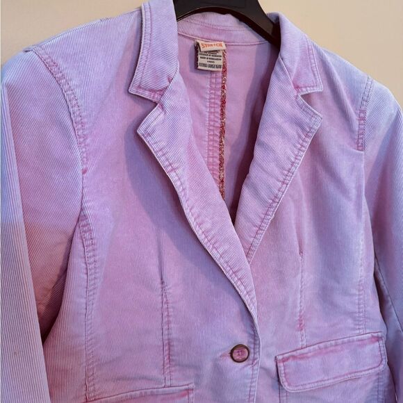 Faded Glory Pink Tailored Blazer Structured Fit - Picture 3 of 5